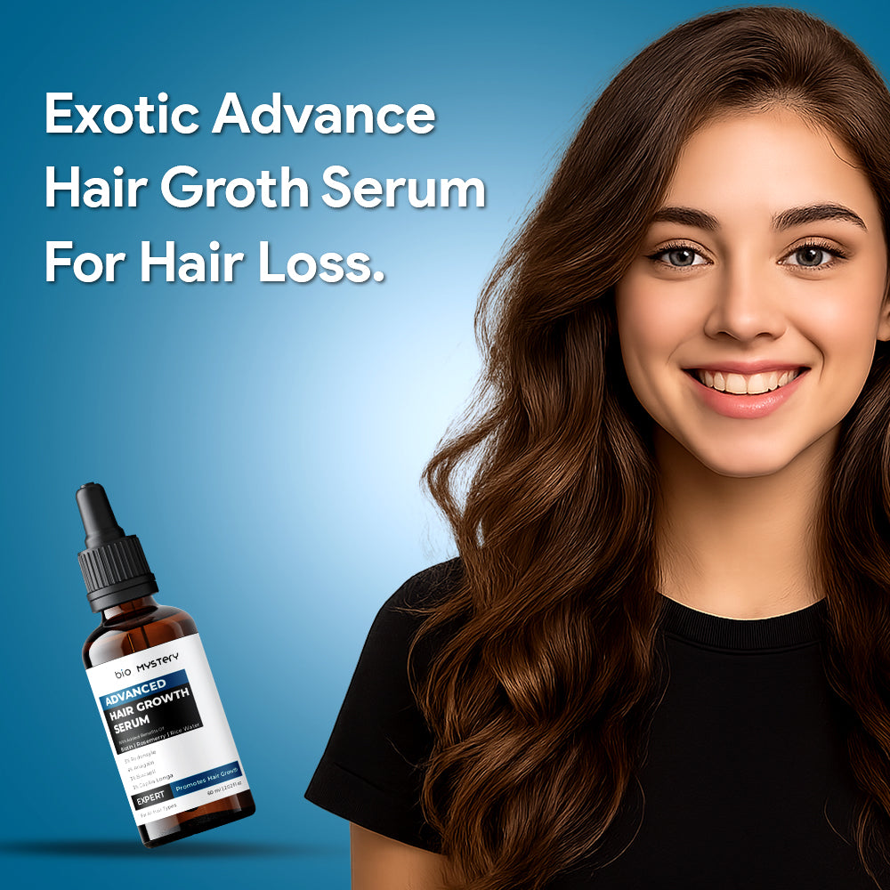 Bio Mystery Hair Growth Serum With 3% Redensyl, 4% Anagain, 3% Biacapil and Capilia longa with Biotin, Rosemerry and Rice Water - For Hair Growth And Hair Fall Control Serum 60ml / 2.02 floz