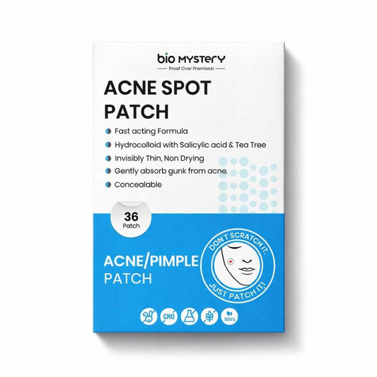 Bio Mystery Acne Spot Healing Patch – Hydrocolloid Pimple Patches for Face | Overnight Acne Cover | 2 Sizes Invisible Dots