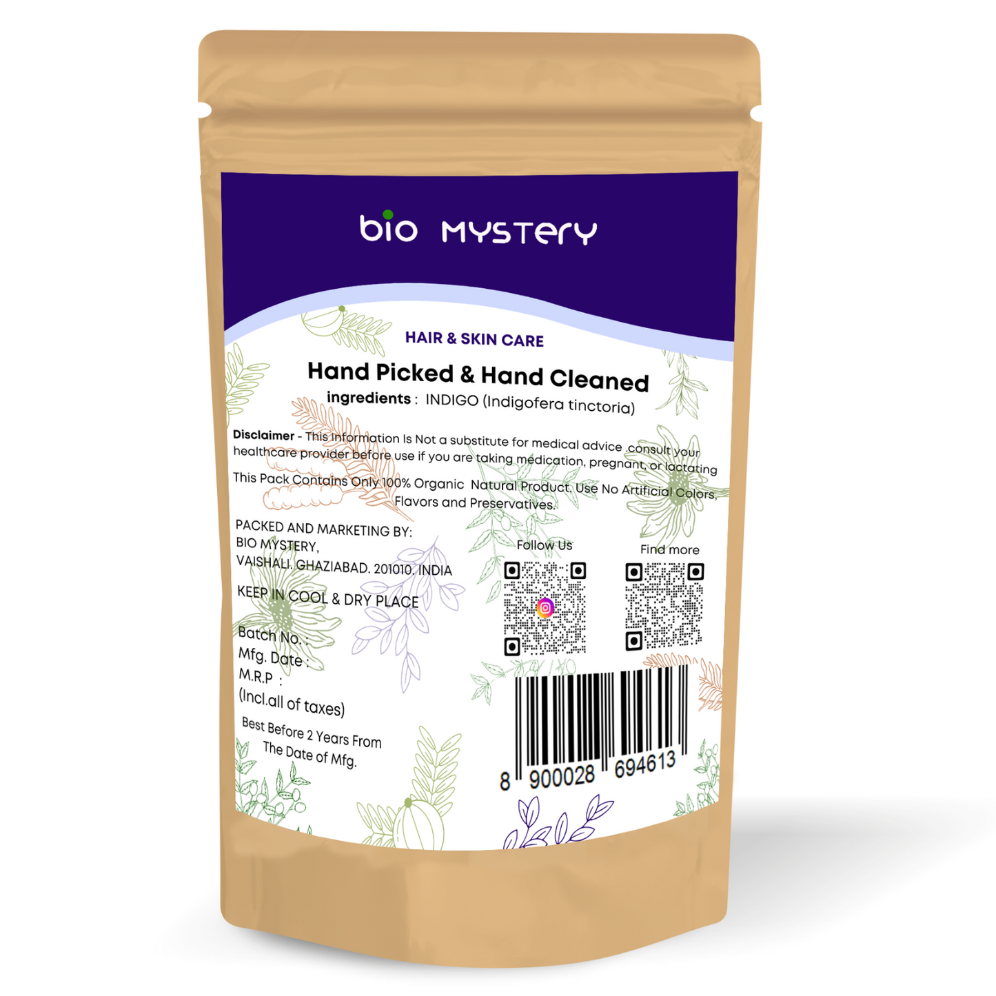 Indigo Powder | Indigofera Tictoria for Hair Care 227Gm