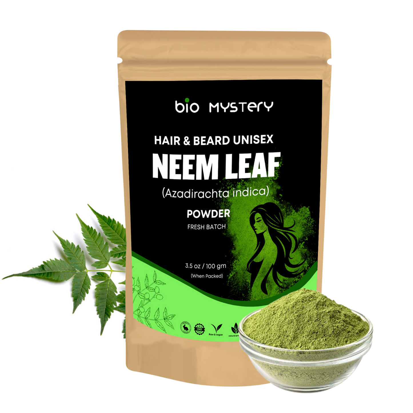 Neem Leaf Powder | Azadirachta Indica for Face, Skin & Hair 100Gm