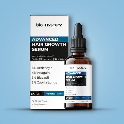 Bio Mystery Hair Growth Serum with Redensyl, Anagain, Biacapil & Capilia Longa | Hair Fall Control & Regrowth | Non-Sticky | For Men & Women | 60ml